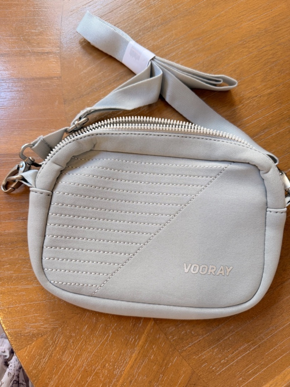 Vooray Compact Crossbody Bag in Light Gray
